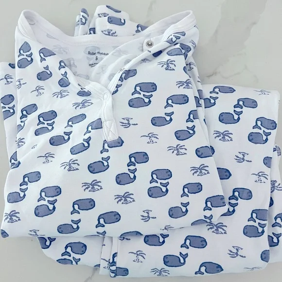 Roller Rabbit Blue Moby Polo pajama set - Picture 1 of 2